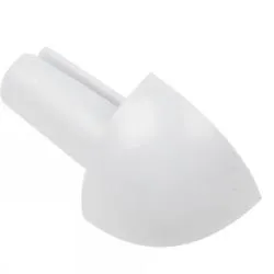 Produktbild av Hörndel kvartsrund plast vit 6mm