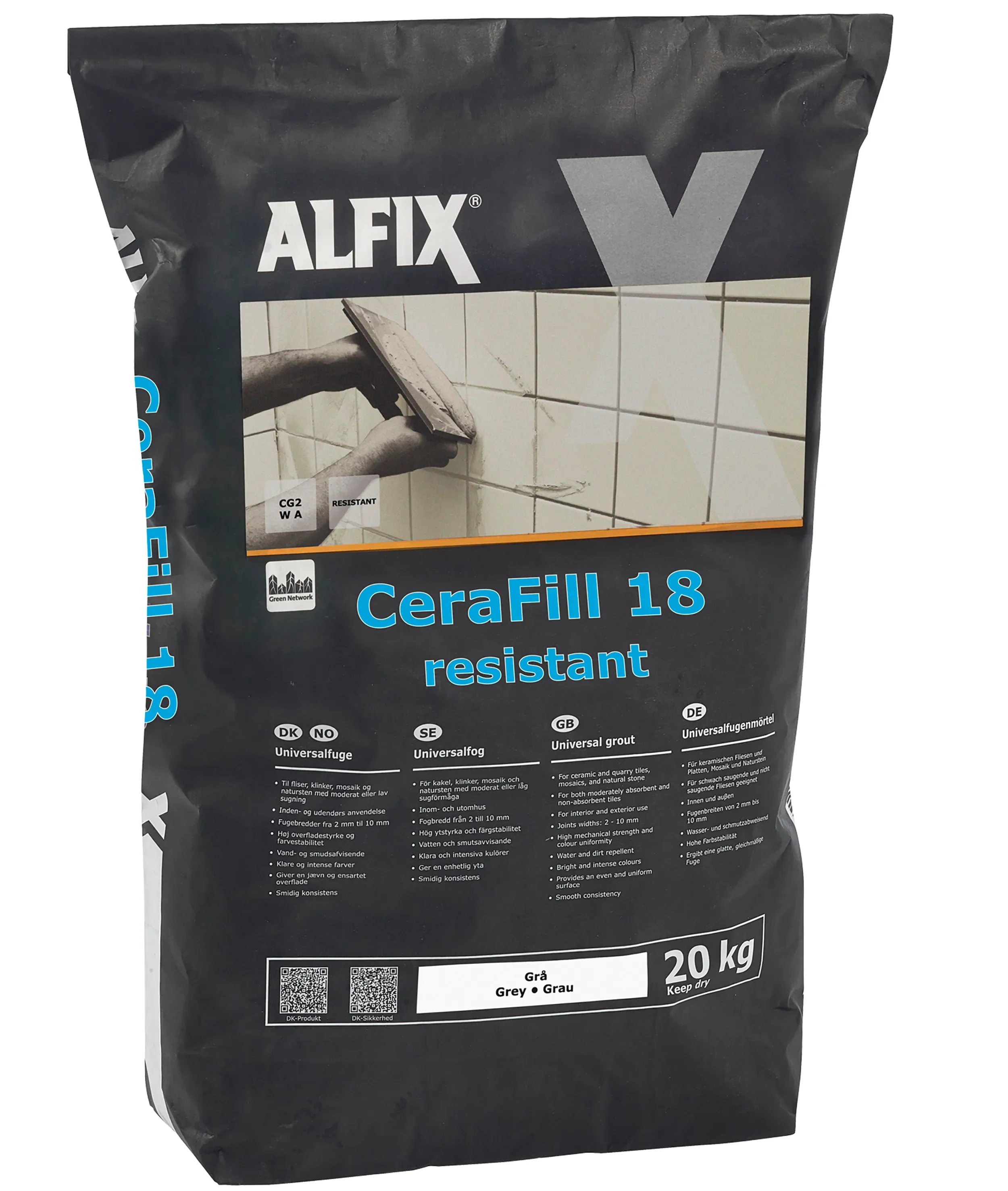 Produktbild av Cerafill 18 resistant Stålgrå 20 kg