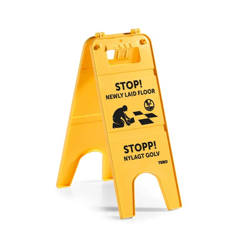 Produktbild av Varningsskylt "Stopp! Nylagt Golv"