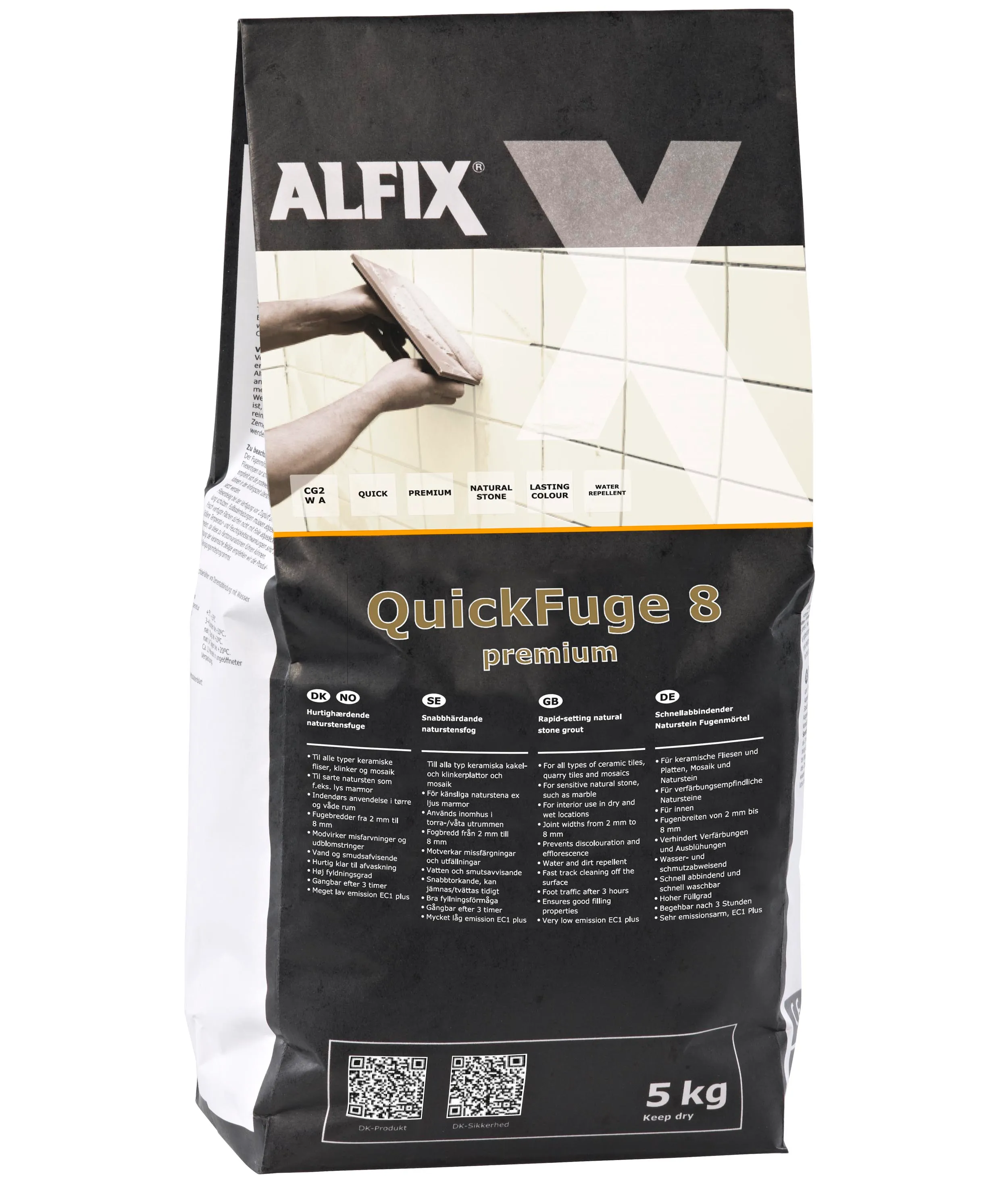 Produktbild av QuickFuge 8 premium Stålgrå 5 kg