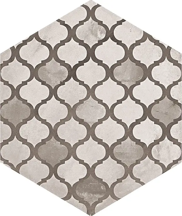 Terra Black/Grey Mix Hexagon - Klinker 15