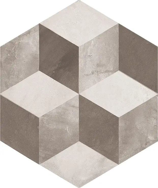 Terra Black/Grey Mix Hexagon - Klinker 13