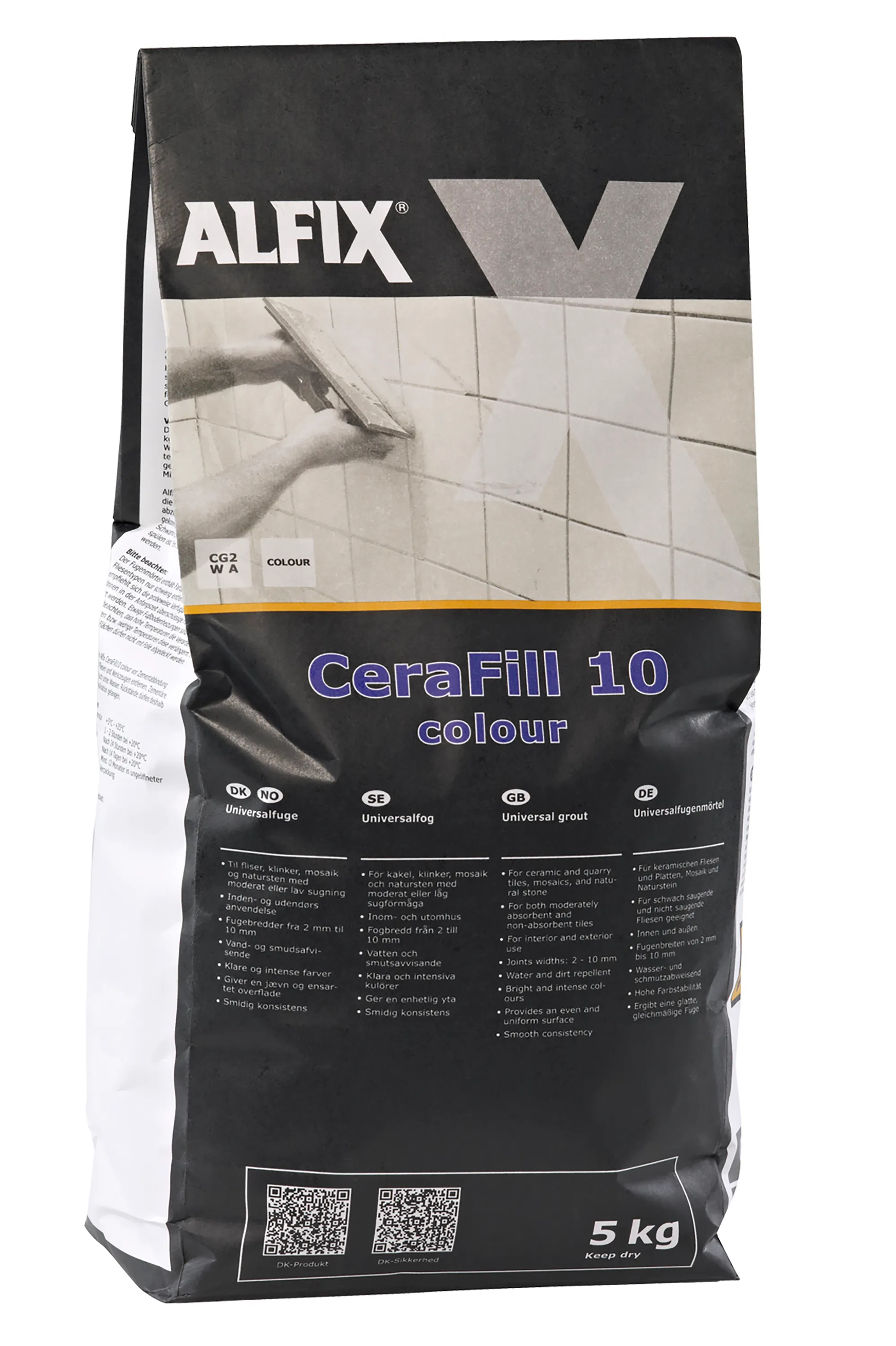 Universalfog Colour ljusgrå 5 kg | Konradssons Kakel