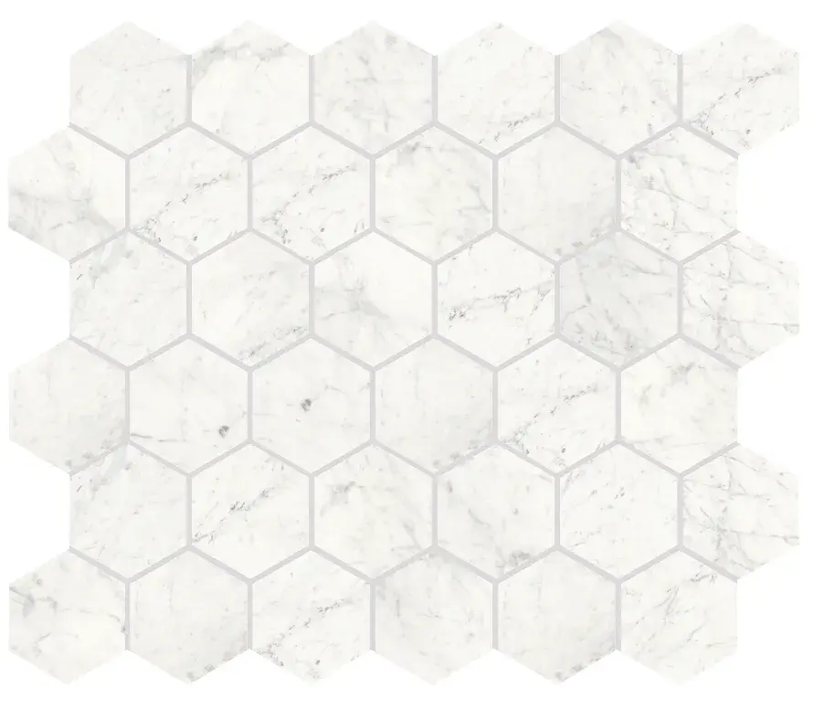 Marmi Carrara naturale Hexagon - Klinker 1