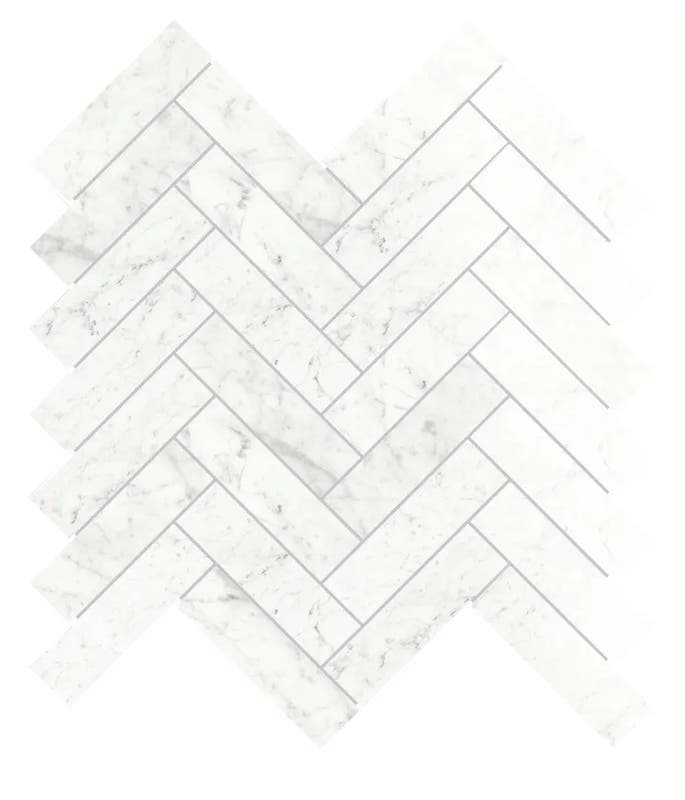 Marmi Carrara levigato Fiskben - Mosaik