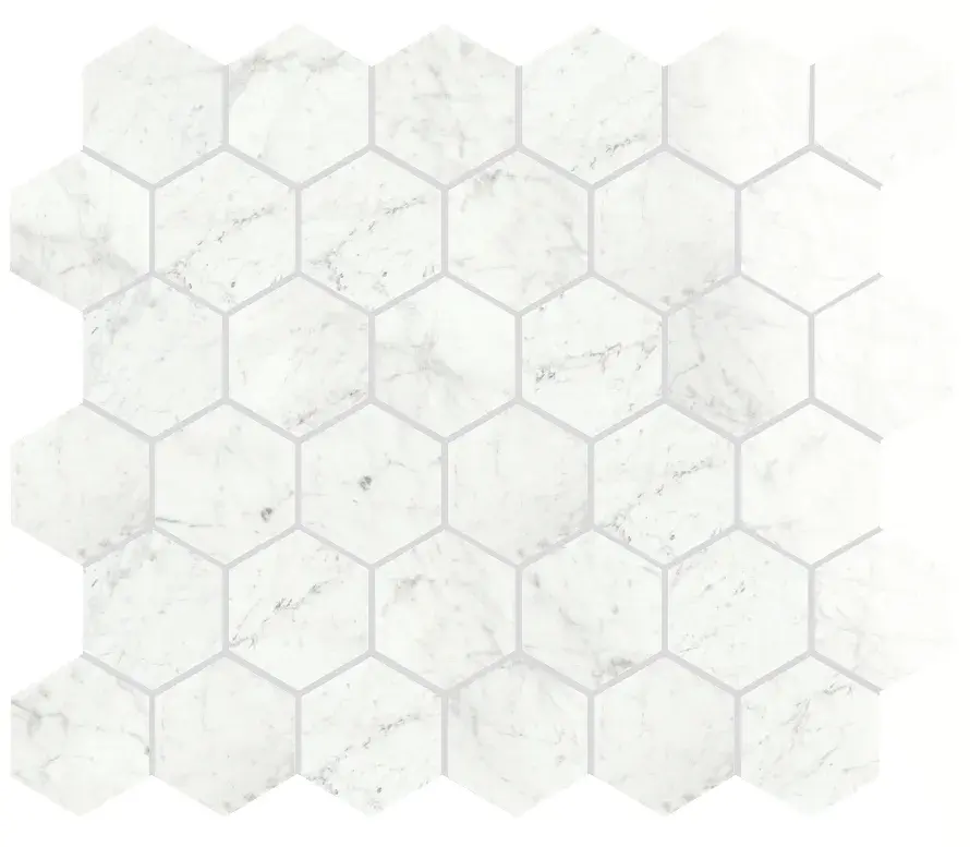 Marmi Carrara levigato Hexagon - Klinker 1