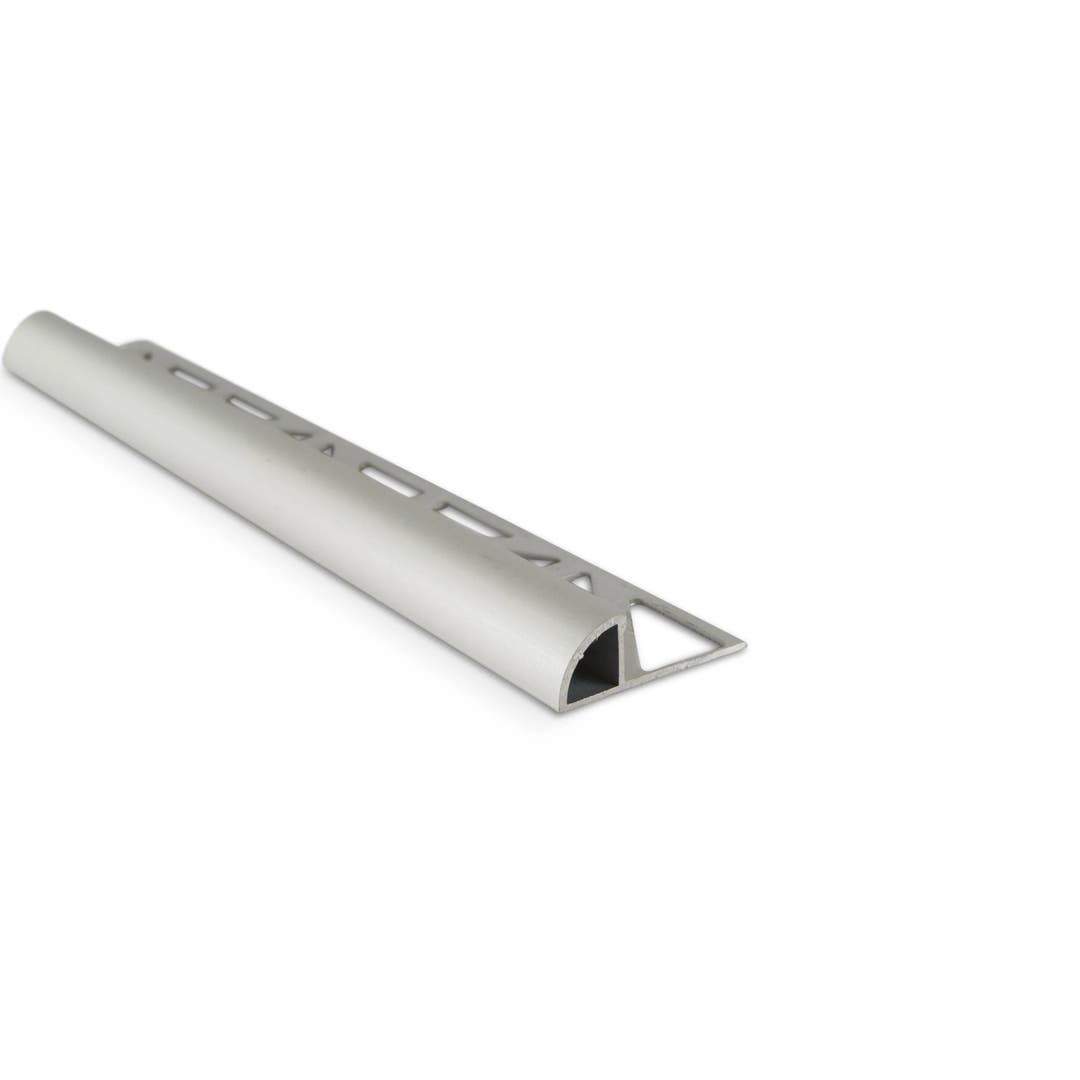 Kakellist Kvartsrund, Alu. Silvereloxerad matt 12,5 mm 2,5m - Kvartsrunda 1